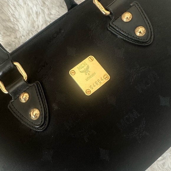 MCM Black Satchel Boston Bag - Picture 9 of 13